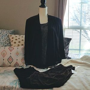 Liz Baker Brown Velvet Pantsuit